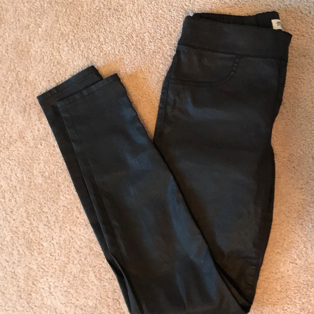 Madewell Coated Skinny Pants - Black - sz 27